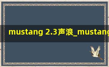 mustang 2.3声浪_mustang 2.3t2020款